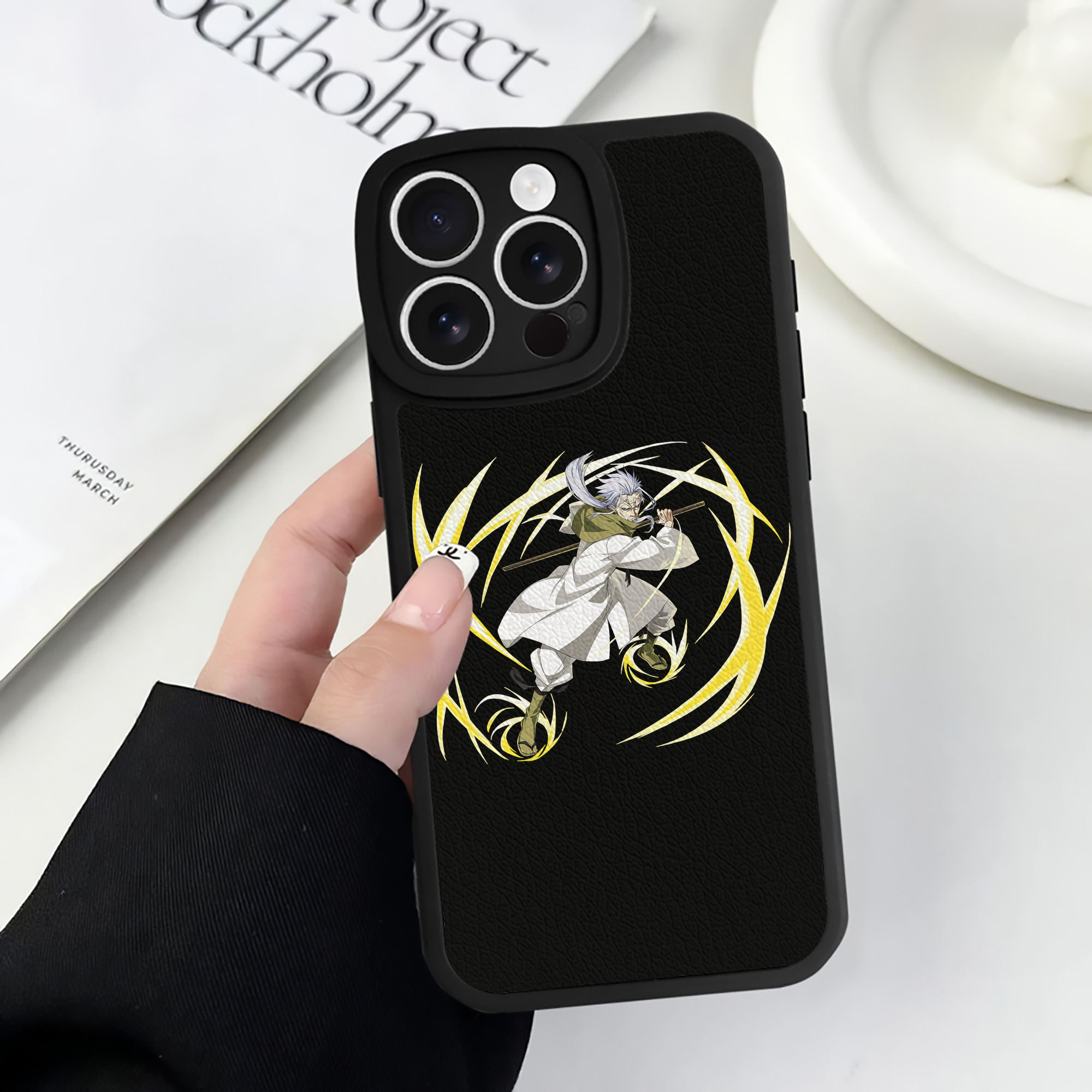 （画像用） 転スラ Regarding Reincarnated to Slime 【iPhone 16シリーズ対応】シリコンスマホケース（レザー調） 材質：シリコン